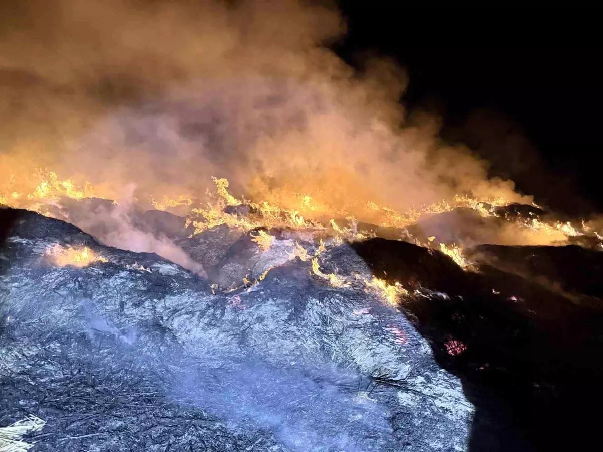 afyonkarahisarda yangin eber golunden toplanan kamislarin depolari alev aldi jtxk2tSZ